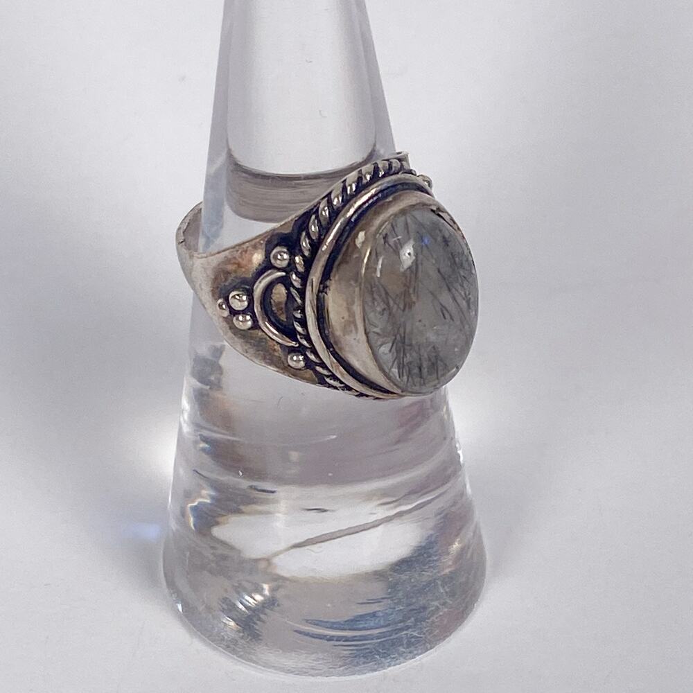 Rutilated Quartz Sterling Silver Ring - Picture 3 of 5